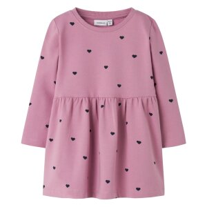 name it angerautes Kleid Herzchen Mauve Orchid