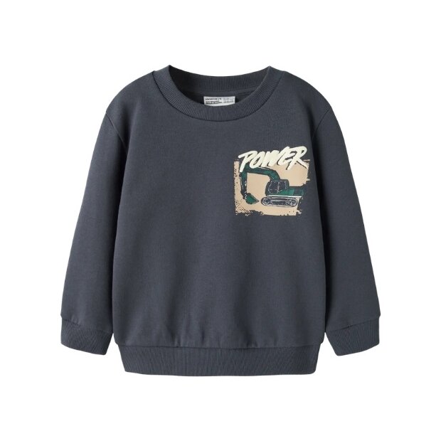 name it angerauter Pullover - Baustelle Ombre Blue