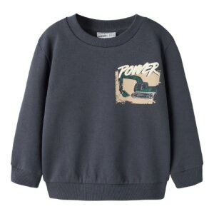 name it angerauter Pullover - Baustelle Ombre Blue