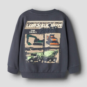 name it angerauter Pullover - Baustelle Ombre Blue
