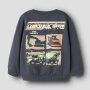 name it angerauter Pullover - Baustelle Ombre Blue
