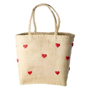 rice Groß Raffia Tasche - Natürlich - Darling...