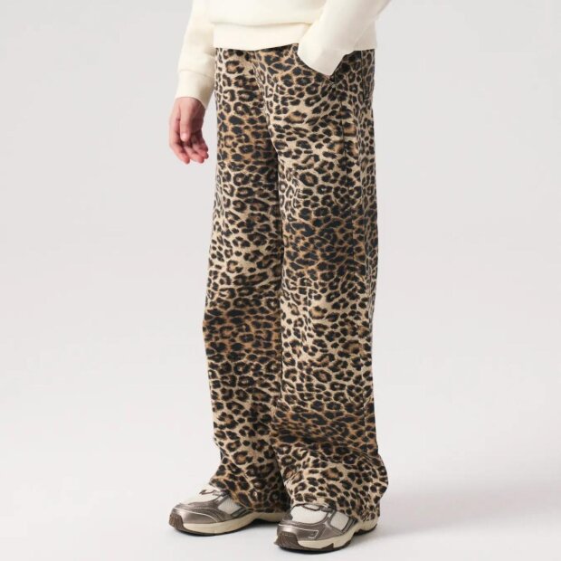 name it wide Jeans Leopard Silver Mink