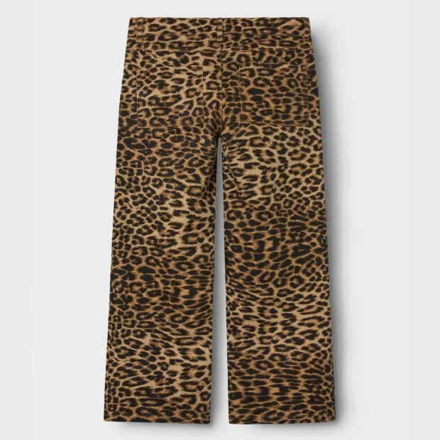 name it wide Jeans Leopard Silver Mink