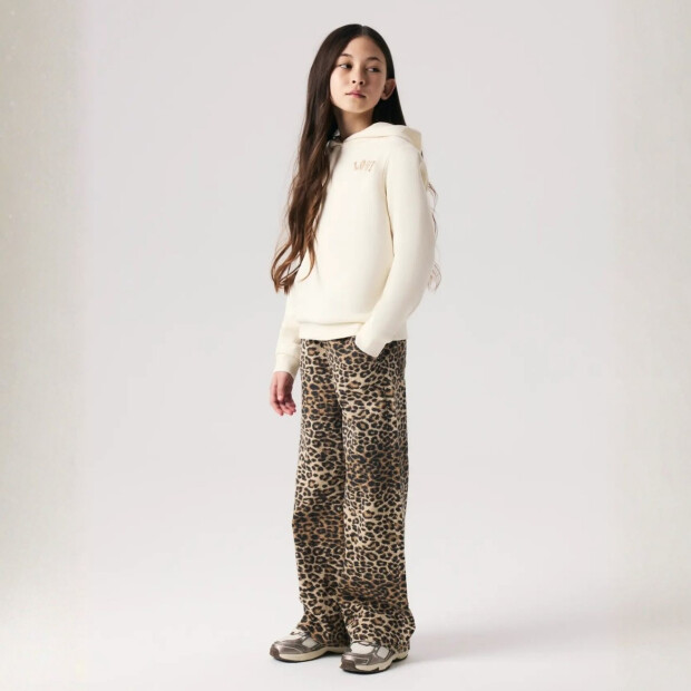name it wide Jeans Leopard Silver Mink
