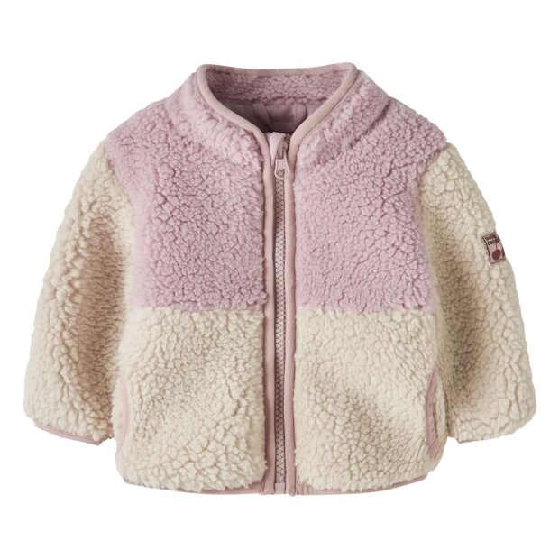 name it - Baby Teddyjacke Violet Ice