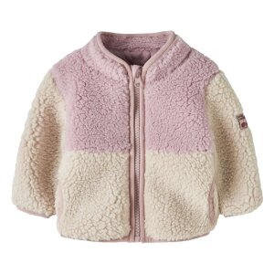 name it - Baby Teddyjacke Violet Ice