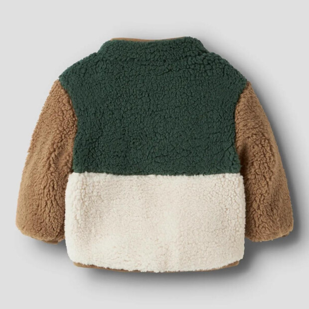name it - Baby Teddyjacke Jungle Green