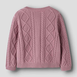 name it Strickjacke Zopfmuster - Lilas