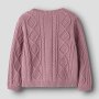 name it Strickjacke Zopfmuster - Lilas