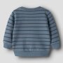 name it - Baby angerauter Pullouver Streifen - Fuchs Blue Mirage