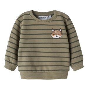 name it - Baby angerauter Pullouver Streifen - Fuchs Mermaid