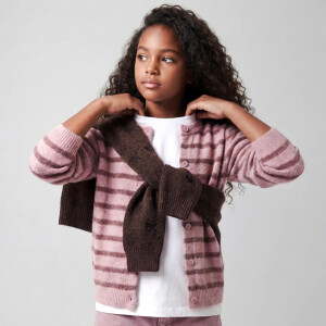 name it Strickjacke Streifen - Lilas Wild Ginger