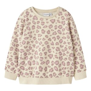 name it angerauter Fleece Pullover Leopard Summer Sand Leo