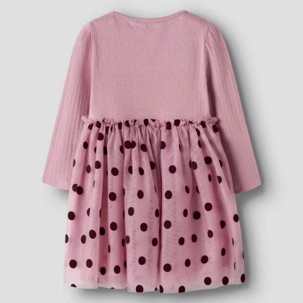 name it Kleid mit Tüll Pünktchen Lilas