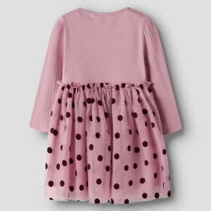 name it Kleid mit Tüll Pünktchen Lilas