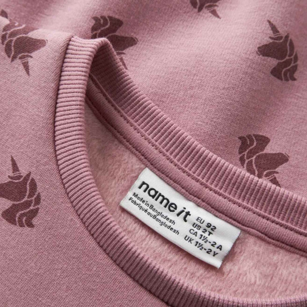 name it angerauter Fleece Pullover Einhorn Lilas Wild Ginger