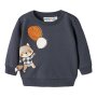 name it - Baby angerauter Pullover Fuchs - Ombre Blue