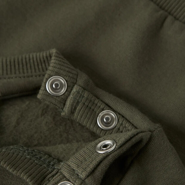 name it - Baby angerauter Pullover Fuchs - Olive Night