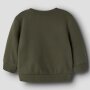 name it - Baby angerauter Pullover Fuchs - Olive Night