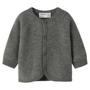 name it - 100% Merinowolle Baby Cardigan Jacke - Mulled...