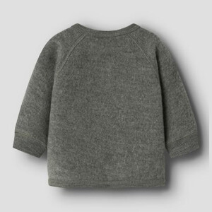 name it - 100% Merinowolle Baby Cardigan Jacke - Mulled...