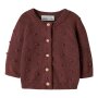name it - Baby Strickjacke Punkte Wild Ginger