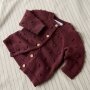 name it - Baby Strickjacke Punkte Wild Ginger