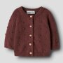 name it - Baby Strickjacke Punkte Wild Ginger