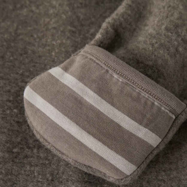 name it - 100% Merinowolle Baby Overall mit Kapuze - Morel