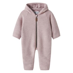name it - 100% Merinowolle Baby Overall mit Kapuze -...