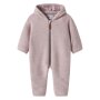 name it - 100% Merinowolle Baby Overall mit Kapuze - Violet Ice