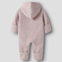 name it - 100% Merinowolle Baby Overall mit Kapuze - Violet Ice