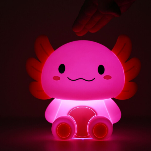 iTotal Nachtlicht mit Farbwechsel Silikon - Axolotl rosa