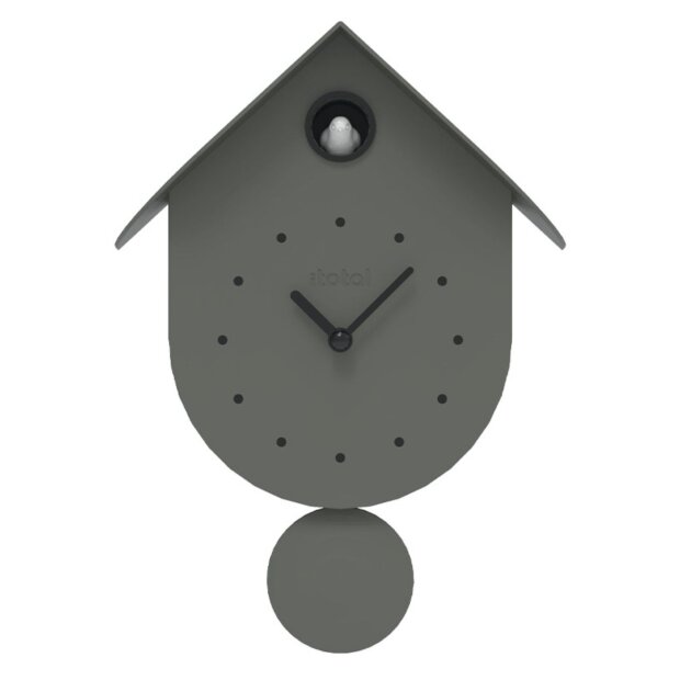 iTotal Wanduhr Kuckucksuhr - Olivgrün