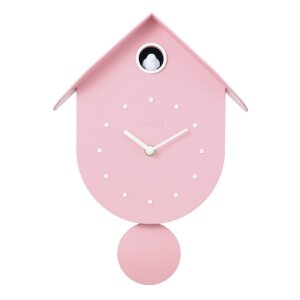 iTotal Wanduhr Kuckucksuhr - Pastell Rosa