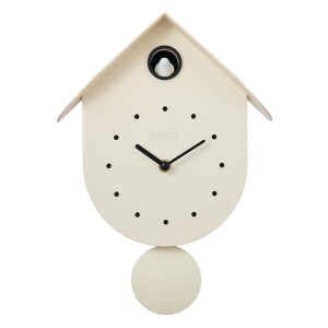 iTotal Wanduhr Kuckucksuhr - Panna (hellgelblich Creme)