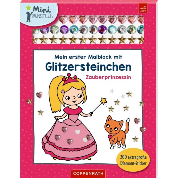 Coppenrath Mein erster Malblock mit Glitzersteinchen Zauberprinzessin (Mini-Künstler)