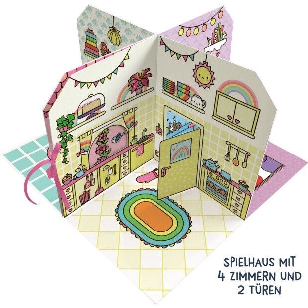 Coppenrath Cozy Stickerhaus - Kleines Einhorn