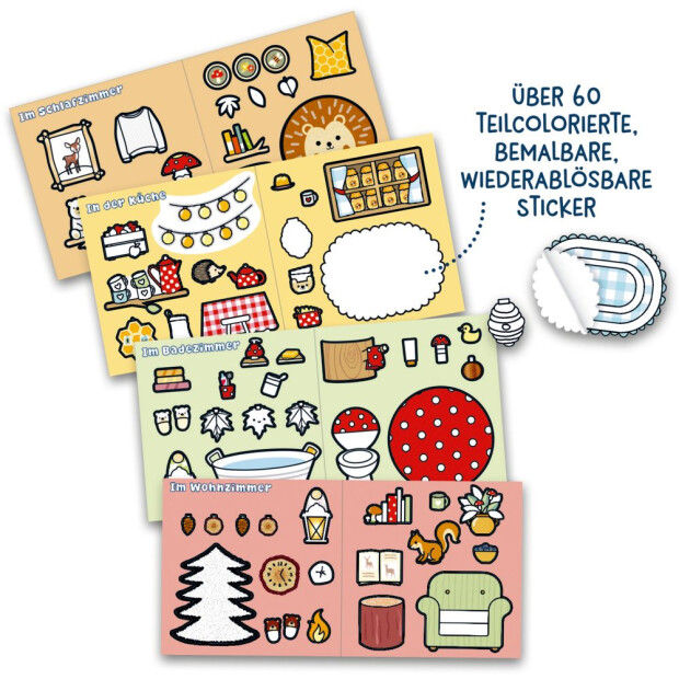 Coppenrath Cozy Stickerhaus - Kleiner Bär