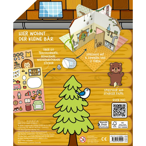 Coppenrath Cozy Stickerhaus - Kleiner Bär