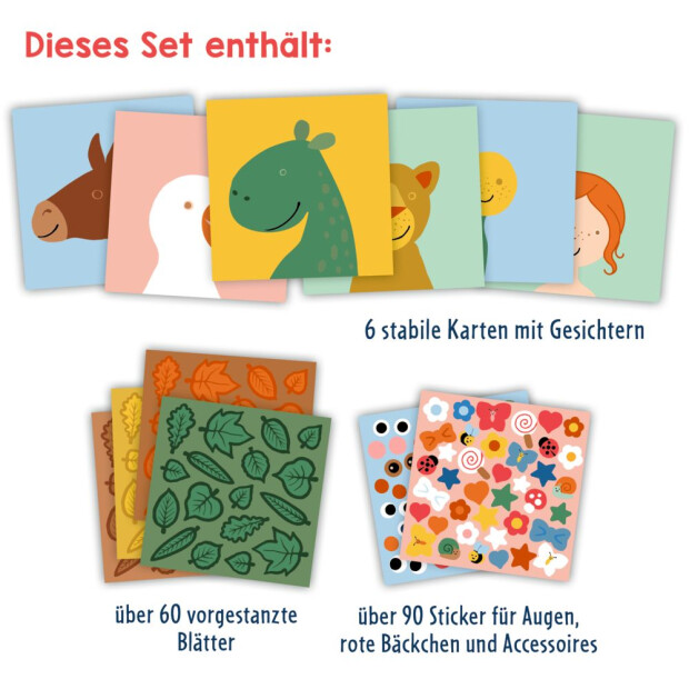 Coppenrath Mein erstes Bastelset: Blätter-Gesichter (Mini-Künstler)