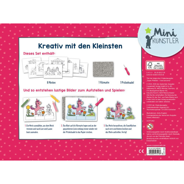 Coppenrath Mein großes Prickel-Starterset: Einhörner (Mini-Künstler)