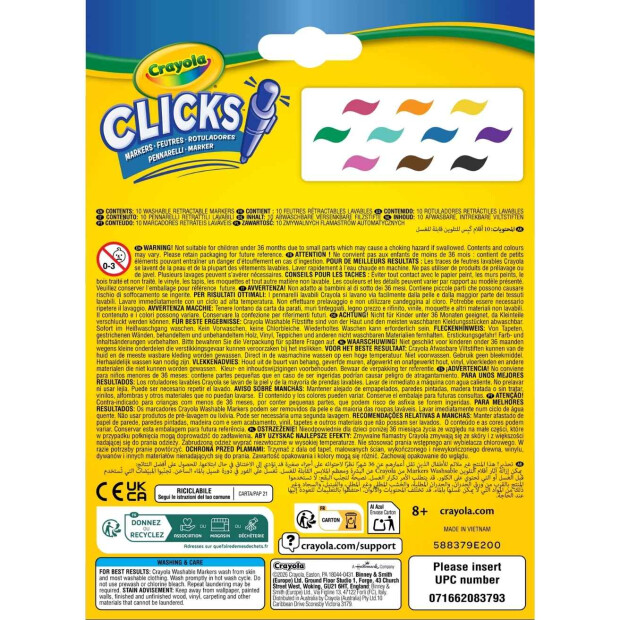 Crayola 10 Filzstifte Clicks