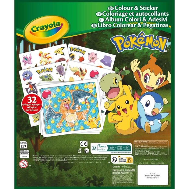 Crayola Mal- und Stickerbuch - Pokémon