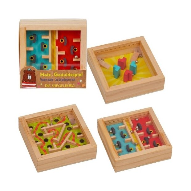 Coppenrath Die Spiegelburg Holz-Geduldsspiel Bunte Geschenke