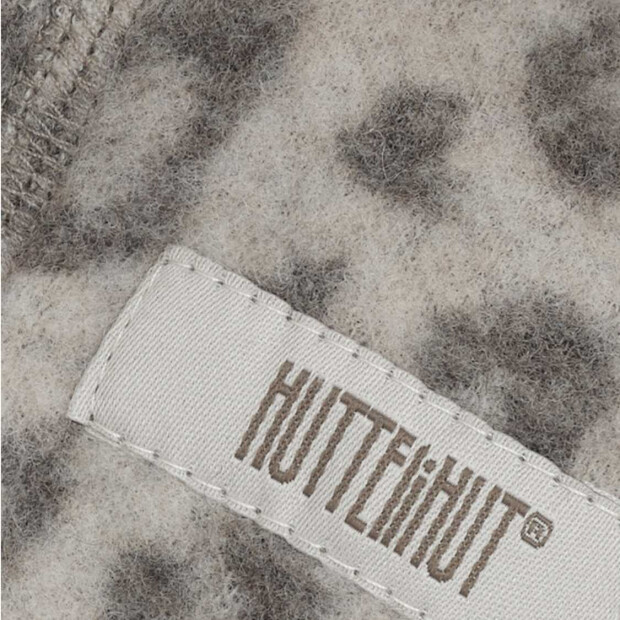 HUTTEliHUT 100% Wolle Baby-Häubchen - Camel Melange Leopard