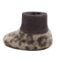HUTTEliHUT 100% Wolle Baby-Footies - Camel Melange Leopard