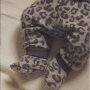 HUTTEliHUT 100% Wolle Baby-Footies - Camel Melange Leopard