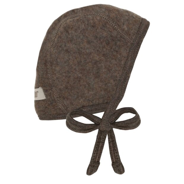 HUTTEliHUT 100% Wolle Baby-Häubchen - Brown Melange